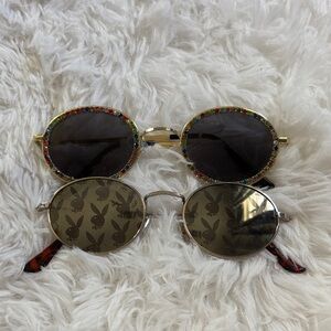 PacSun Gold and Silver Sunglasses Set